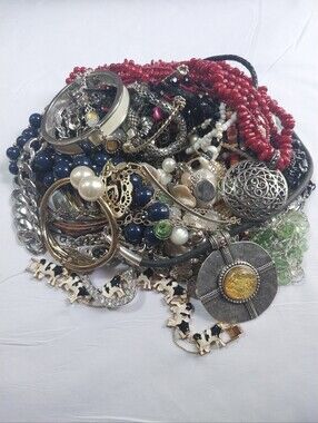 Vintage To Mod Gorgeous Wearable Jewelry Lot 2LB